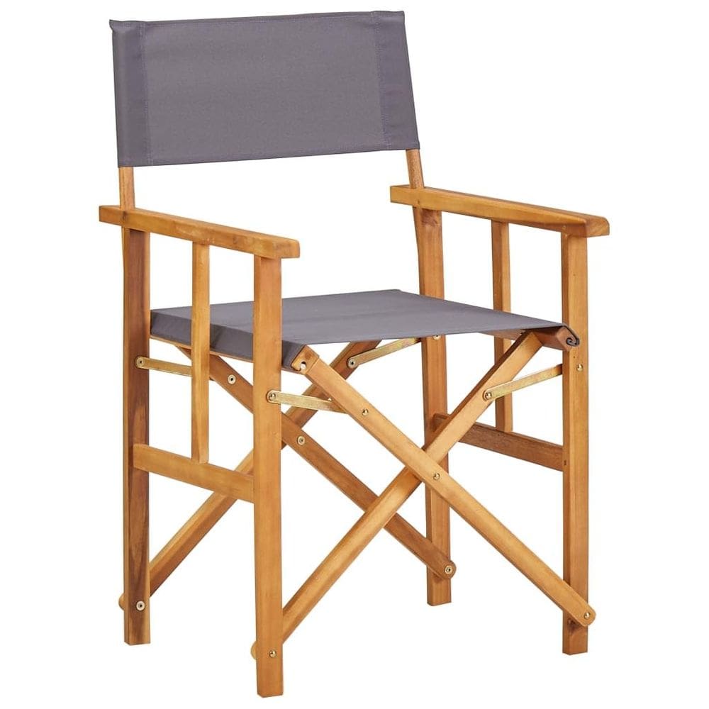 Cadeira de diretor vidaXL Solid Acacia Wood Dobrable Brown