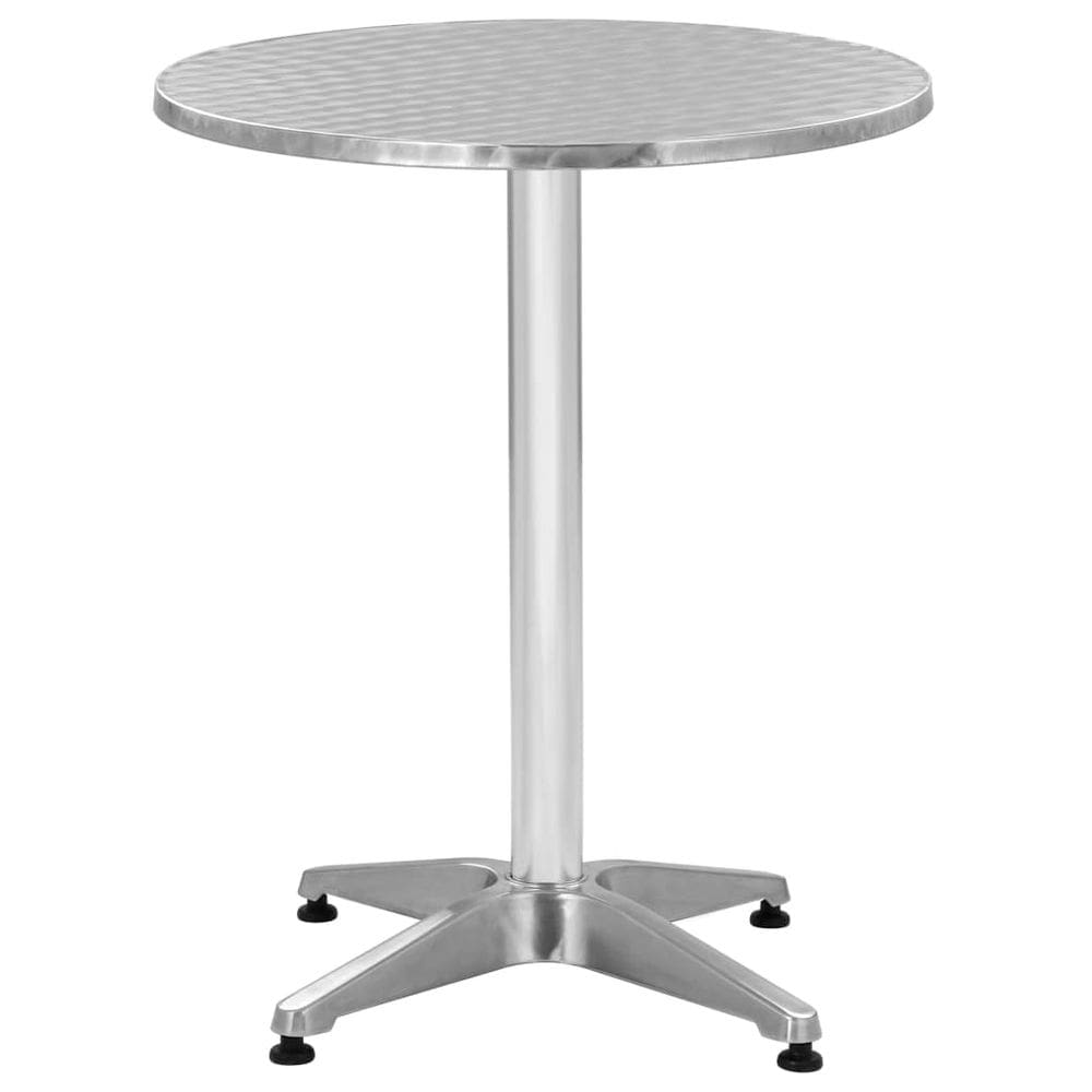 Mesa de pátio VidaXL redonda 60x70cm em alumínio e aço inoxidável