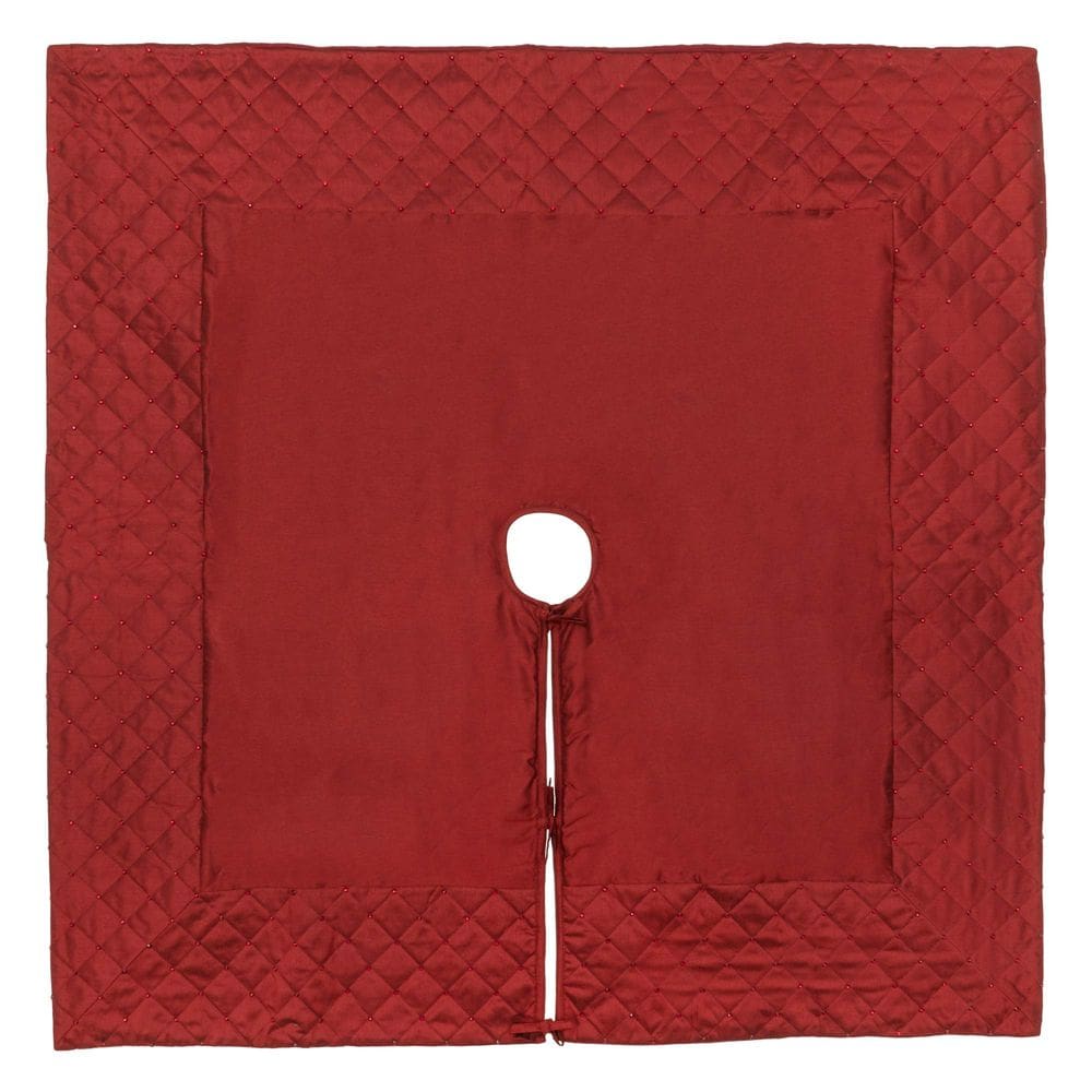 Saia de árvore Vickerman 132 cm, joia acolchoada cor de vinho