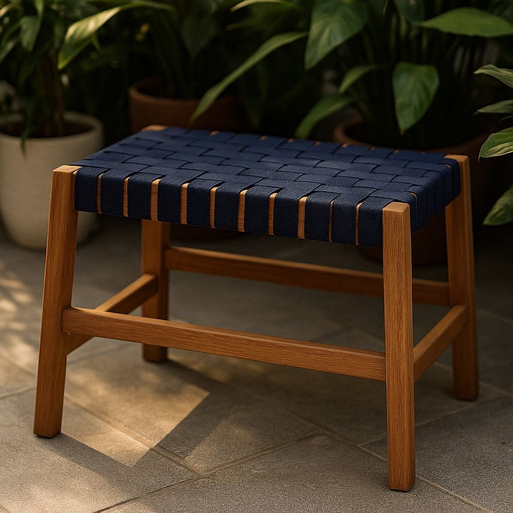 Banco para Jardim e Varanda 1 Lugar Madeira Maciça San Mateo Natural