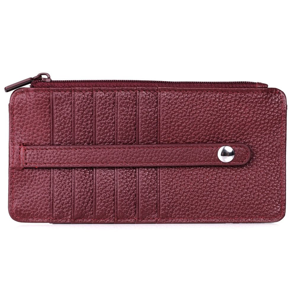 Cartera Hudson Julia Buxton USA Porta Tarjetas Delgado Rojo