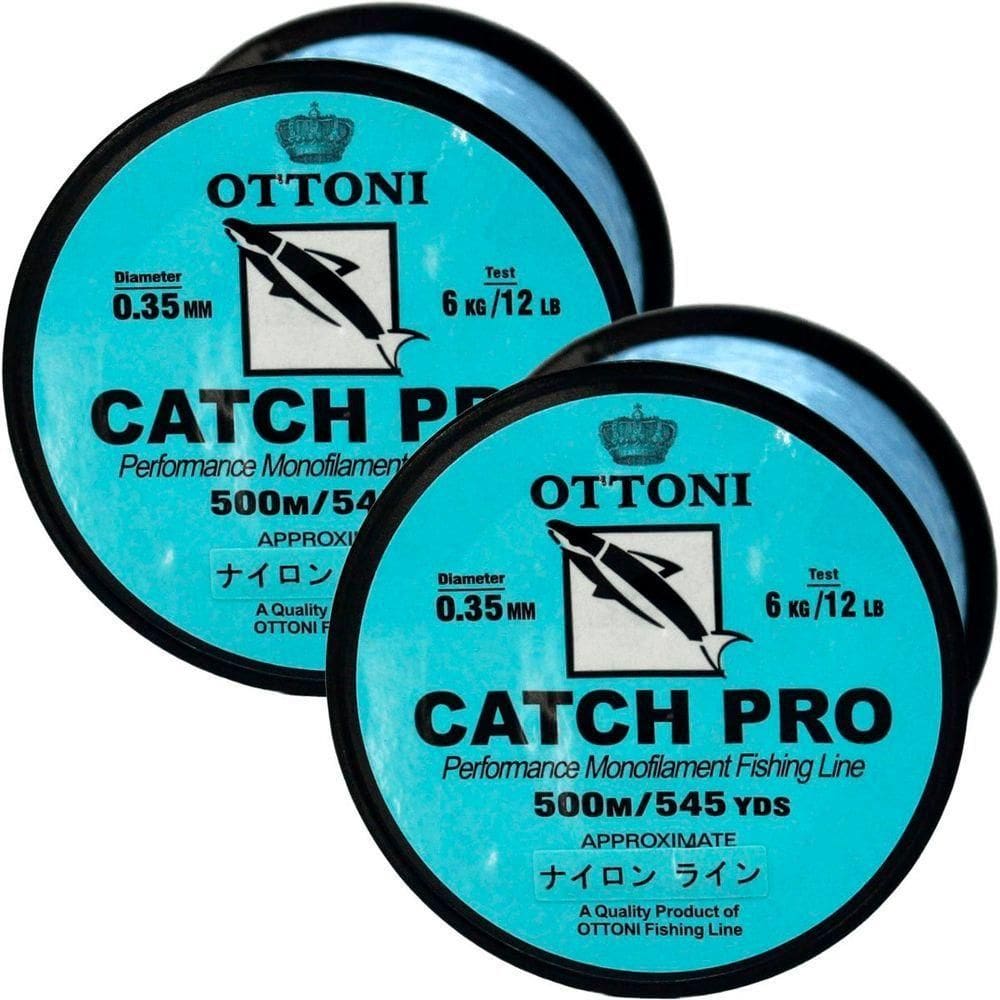Kit 4 Linhas Pesca Ottoni Monofilamento 0,35mm 6kg-12lb 500m