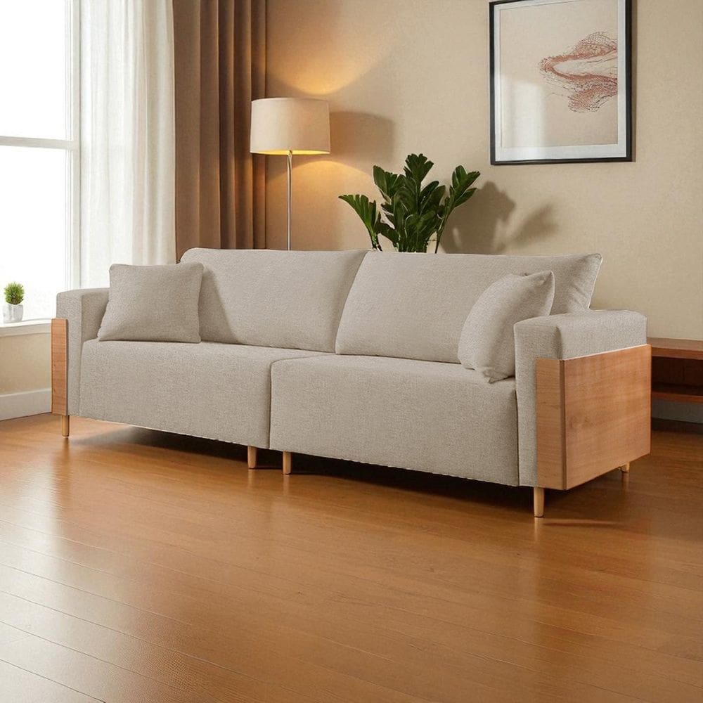 MP - Sofa  Fixo Heitor 4 Lugares Luxo Pe  de