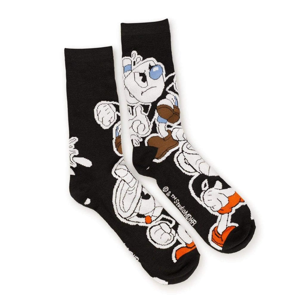 Meias Cuphead Bang Bang Cuphead e Mugman para homens