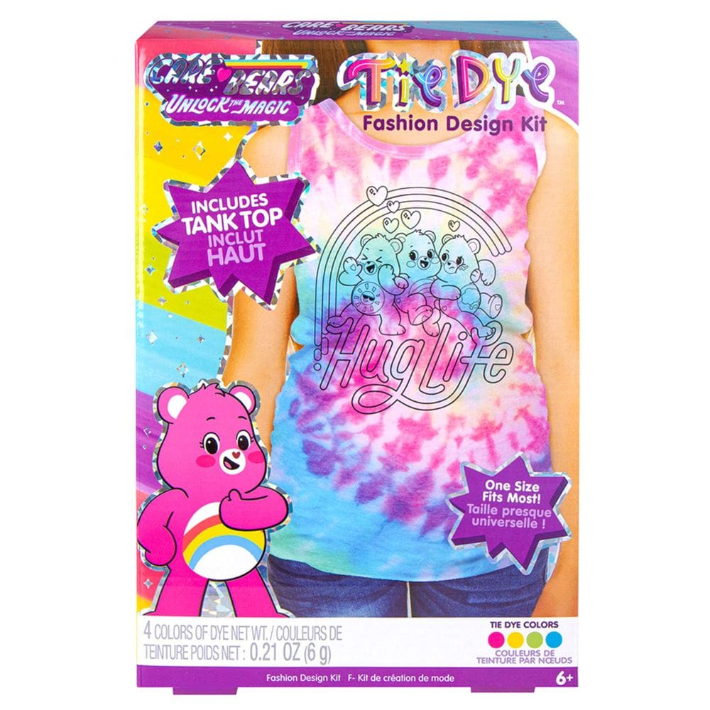 Kit Tie Dye Fashion Angels Care Bears com camiseta regata de 6 anos ou mais