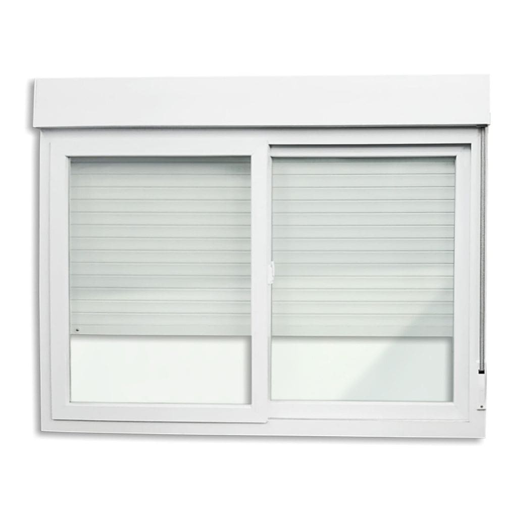 Janela Integrada PVC 2 Folhas Vidro Liso Itec Branco