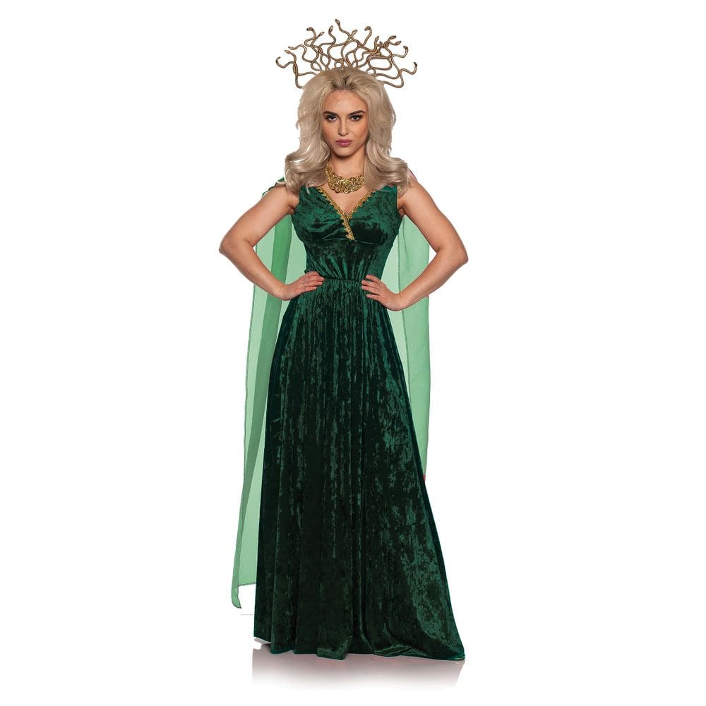 Traje UNDERWRAPS Greek Toga Medusa Green para mulheres