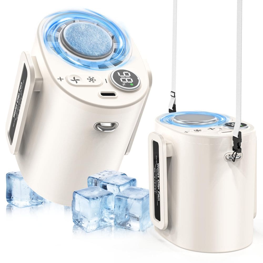 Ventilador portátil portátil recarregável Uoiai 5000mAh com refrigerador de gelo