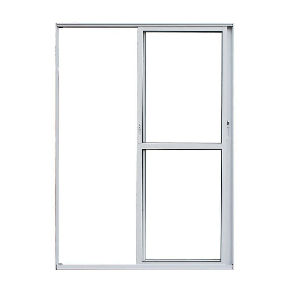 Porta Balcão 2 Folhas Vidro Móveis Bco 210cm X 200cm Lmagnum Branco