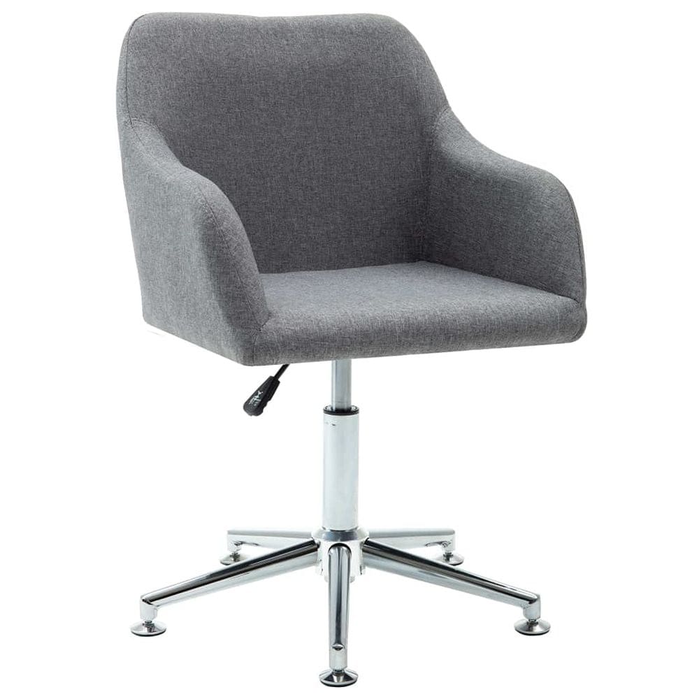 Cadeira de jantar vidaXL Swivel Cinza Claro Design Ergonômico