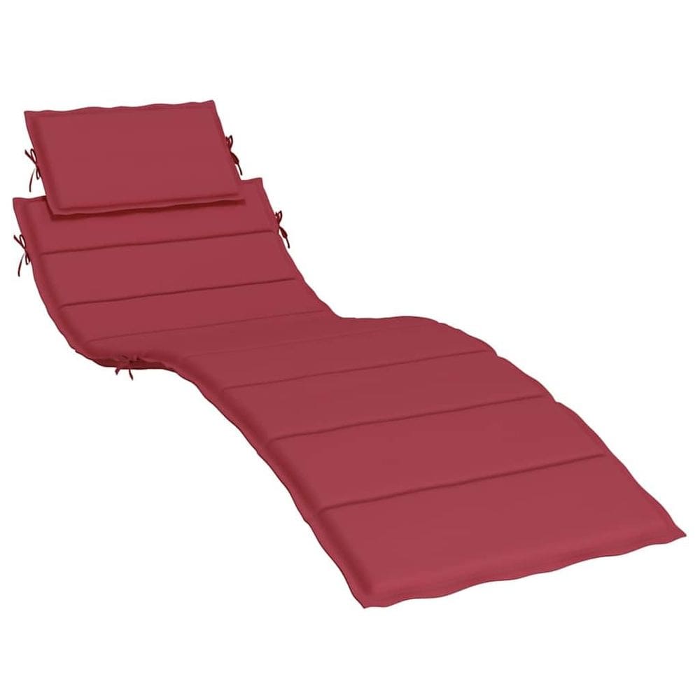 Almofada de espreguiçadeira vidaXL para exterior/interior, vinho tinto, resistente à água