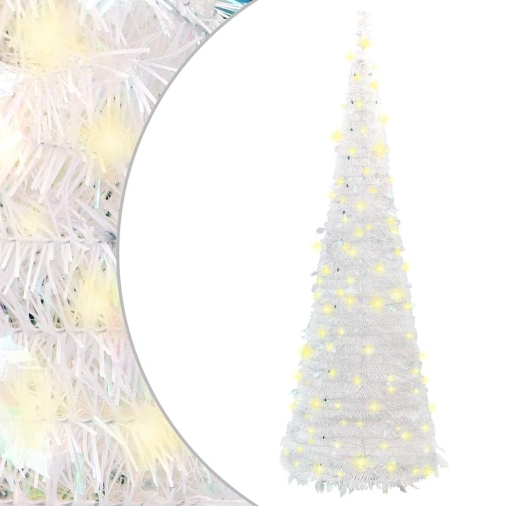 Árvore de Natal artificial vidaXL PVC branco 180 cm de altura