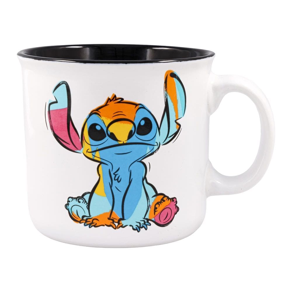 Caneca Camper Silver Buffalo Disney Lilo and Stitch Ohana 590ml