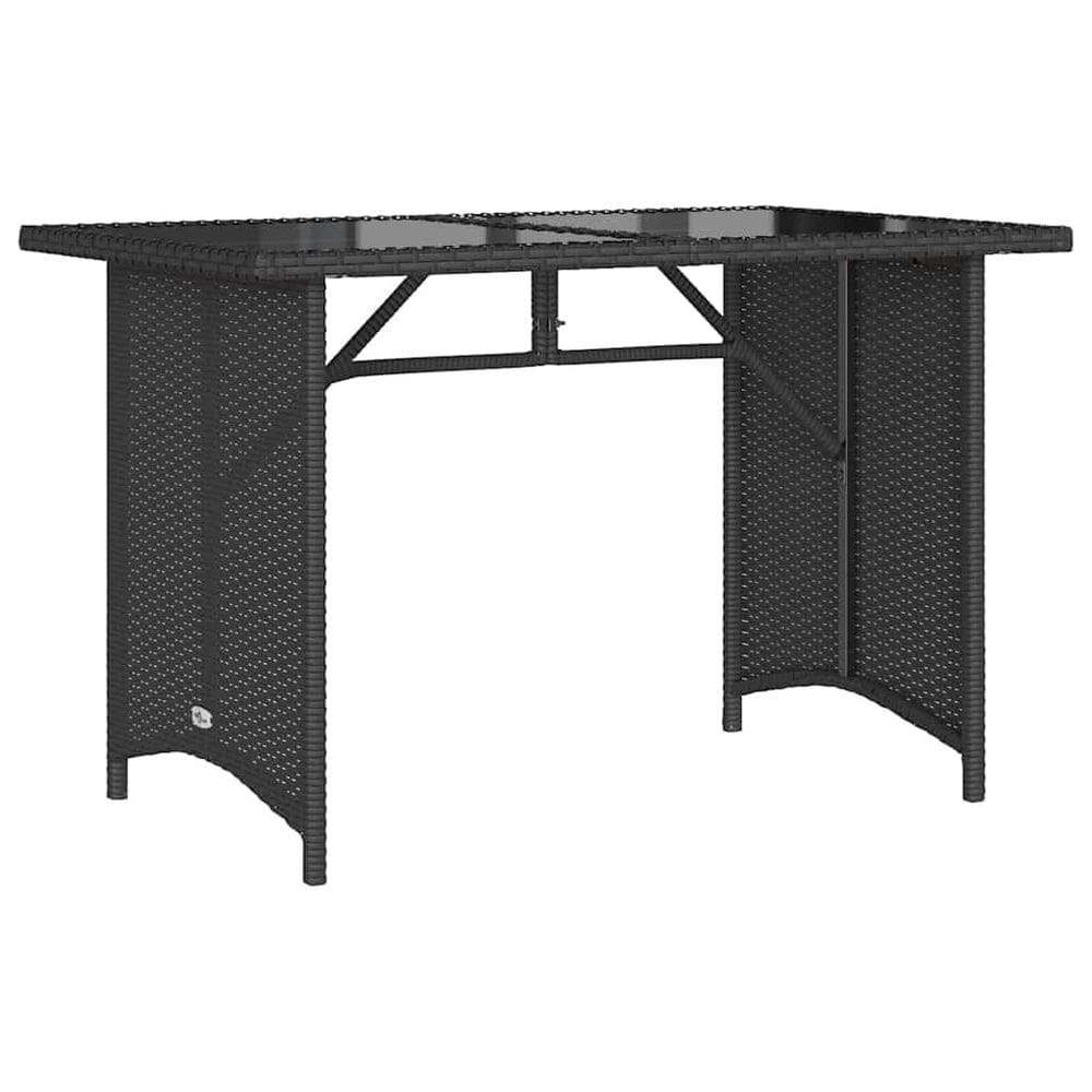 Mesa de pátio vidaXL retangular para exterior em polietileno