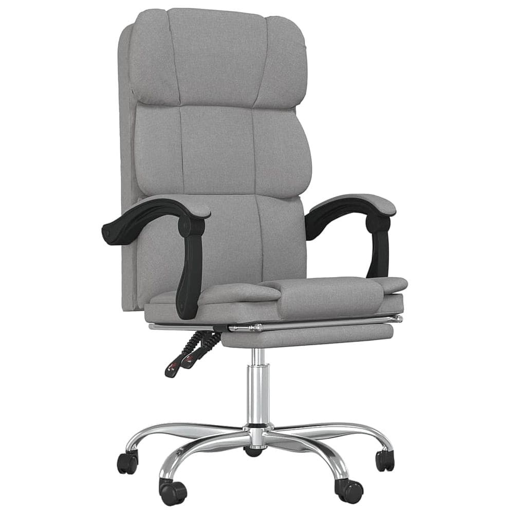 Cadeira vidaXL Mesa reclinável com rodas giratória 360° cinza claro