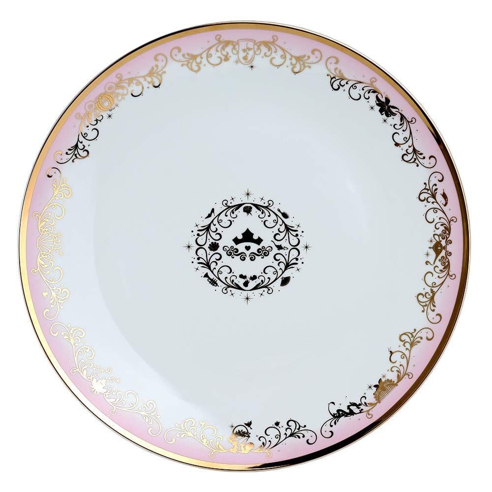 Prato de servir Disney Princess Porcelain de 16 polegadas com detalhes dourados