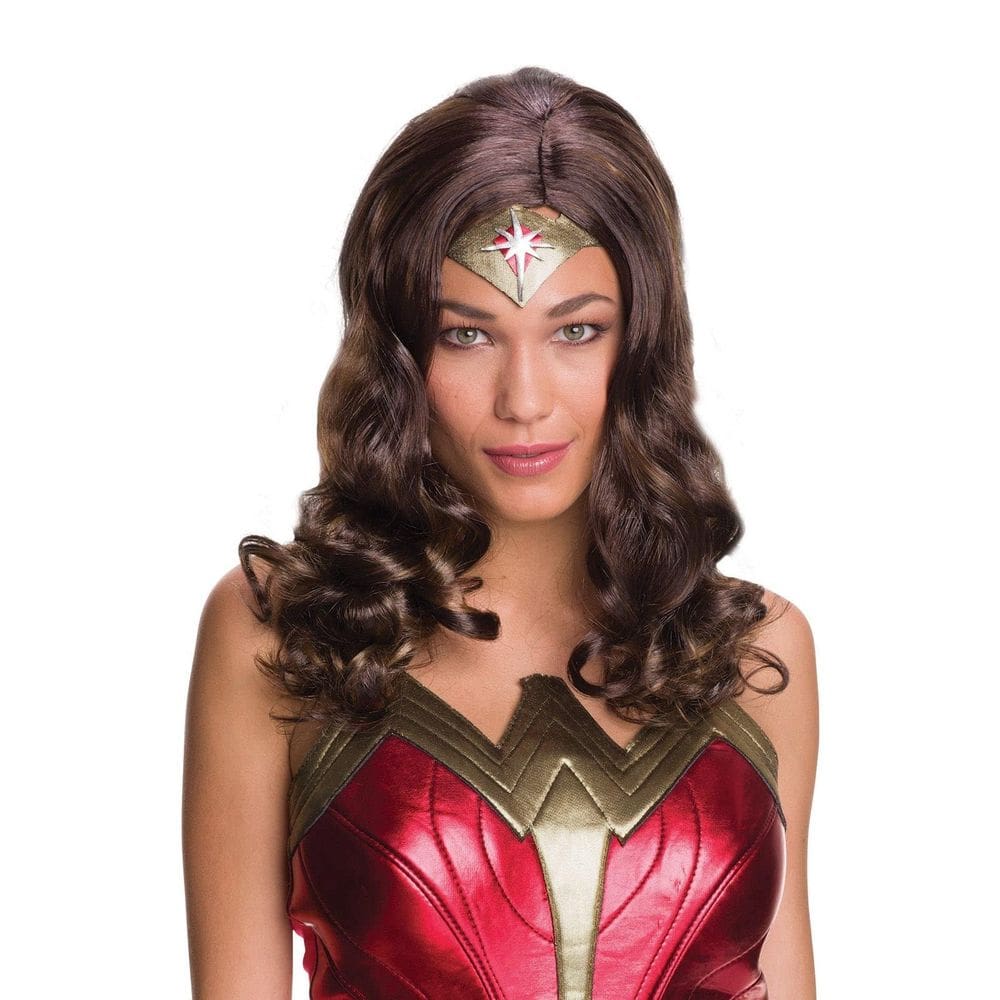 Peruca de fantasia Rubie`s Wonder Woman para mulheres e adolescentes