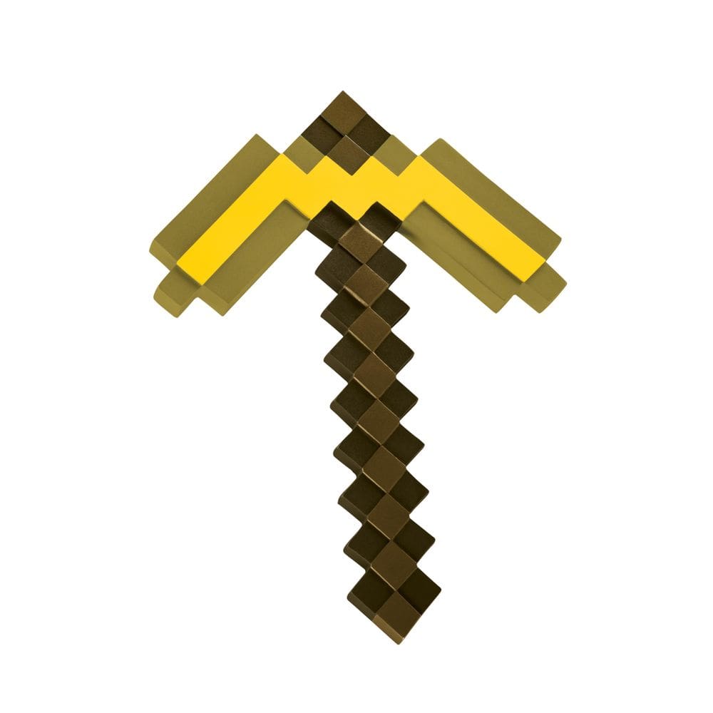 Disfarce de acessório de fantasia Minecraft Gold Pickaxe Kids