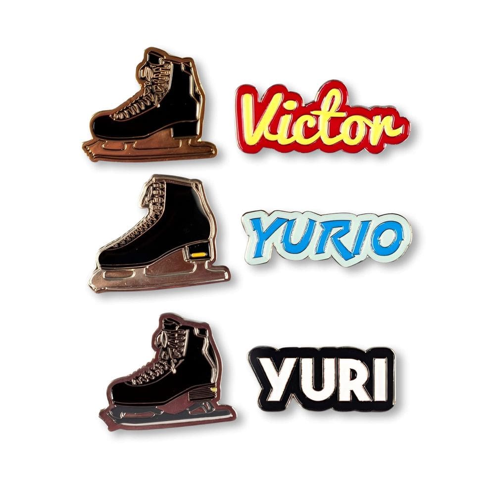 Conjunto de pinos JUST FUNKY Yuri On Ice, edição de colecionador, pacote com 6