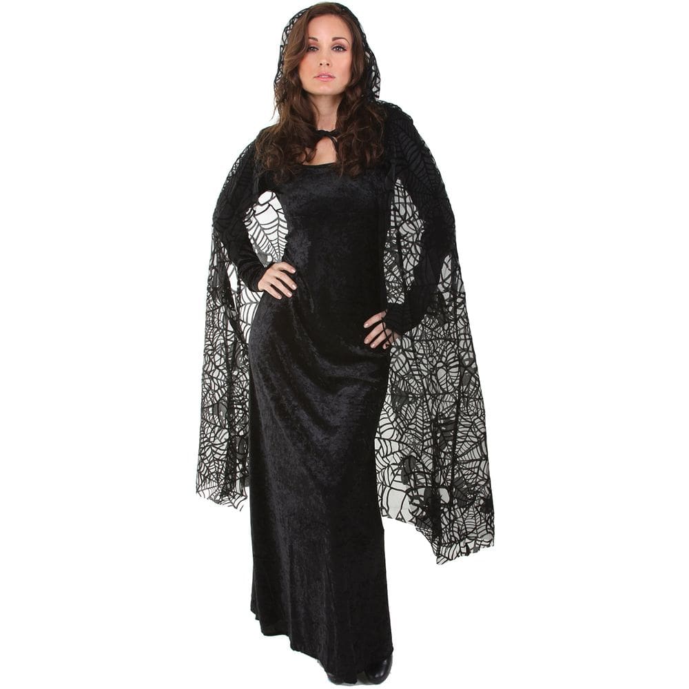 Vestuário exterior UNDERWRAPS Sheer Spiderweb, capa preta