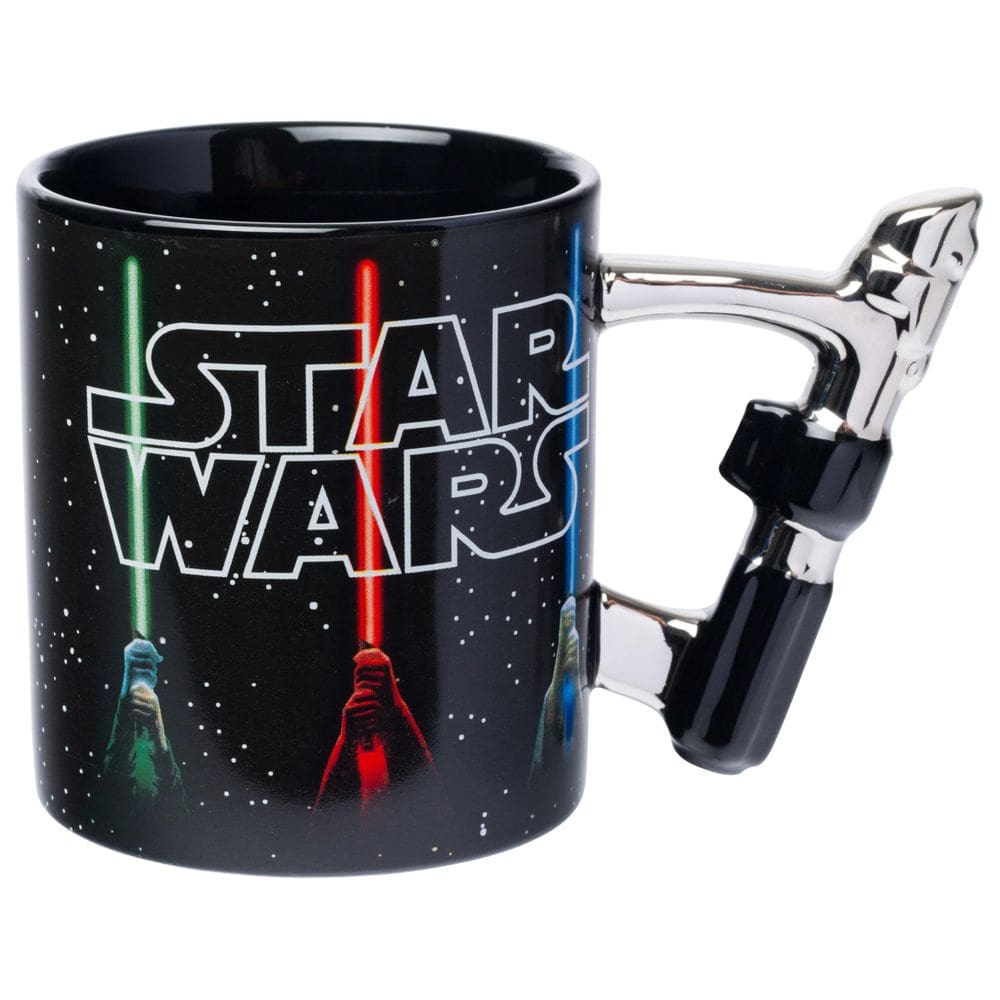 Caneca de cerâmica Silver Buffalo Star Wars Logo com sabre de luz 600ml