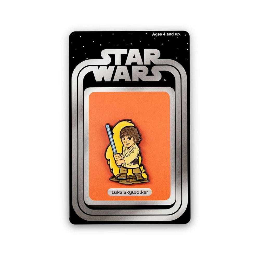 Alfinete colecionável com design oficial de STAR WARS Luke Skywalker