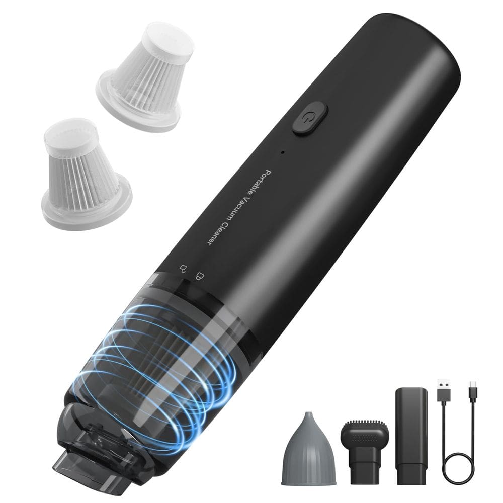 Aspirador portátil A9life sem fio com filtro HEPA preto