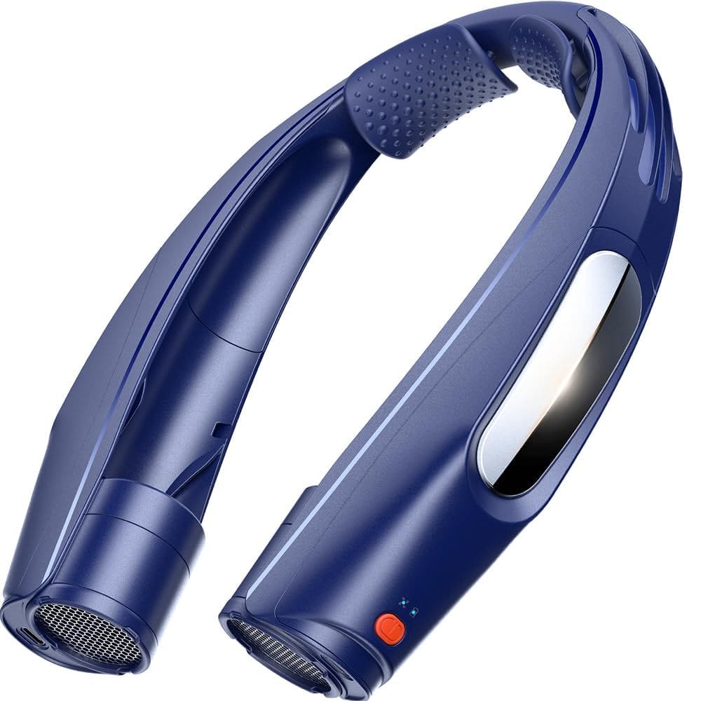 Ventilador de pescoço portátil ZEEFO 6000mAh com bateria azul ultra-silencioso