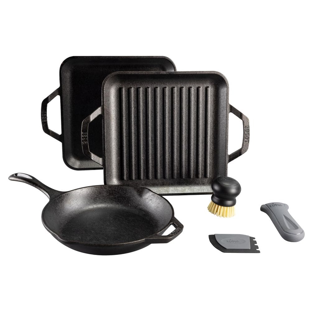 Conjunto de utensílios de cozinha Lodge Chef Collection Gourmet com 3 panelas