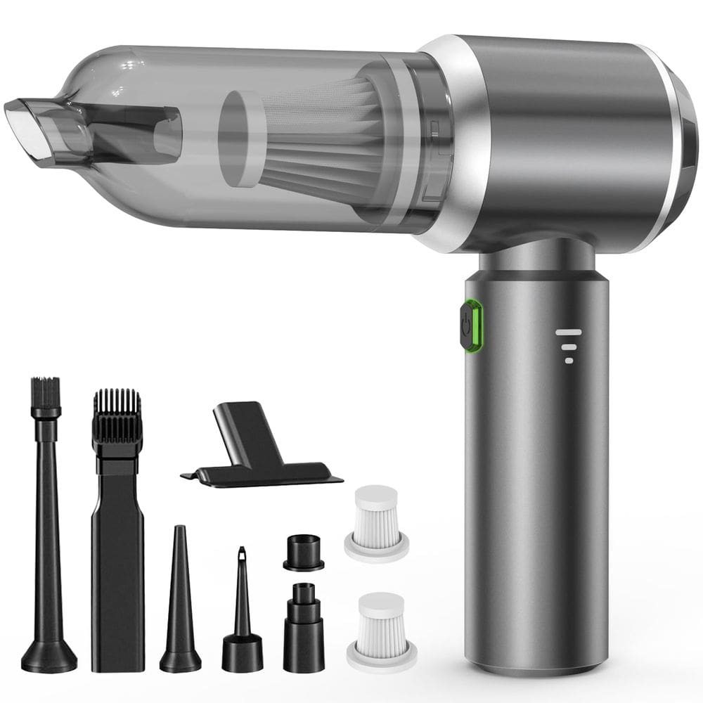 Aspirador portátil NVKHG Cordless 28000Pa Motor sem escova cinza