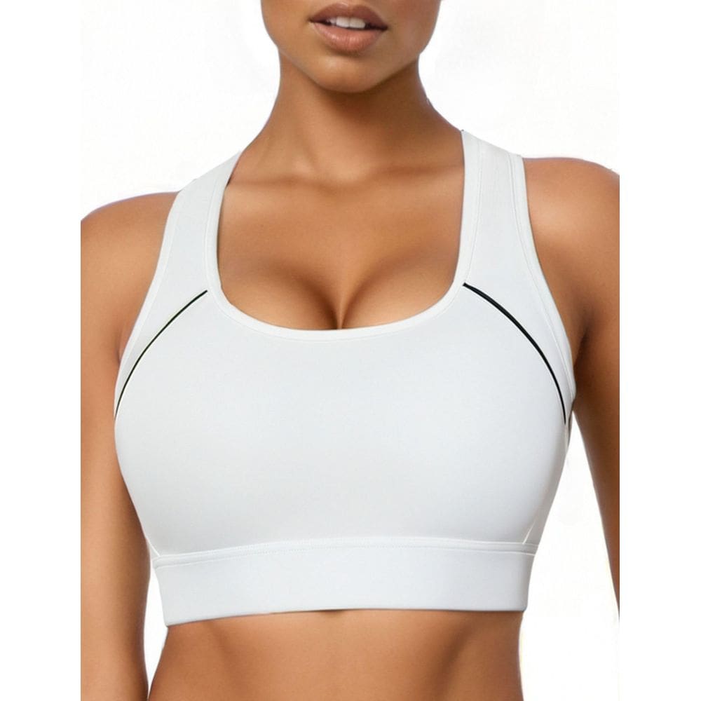 Sutiã esportivo Zibnwek de alto suporte ajustável de alto impacto