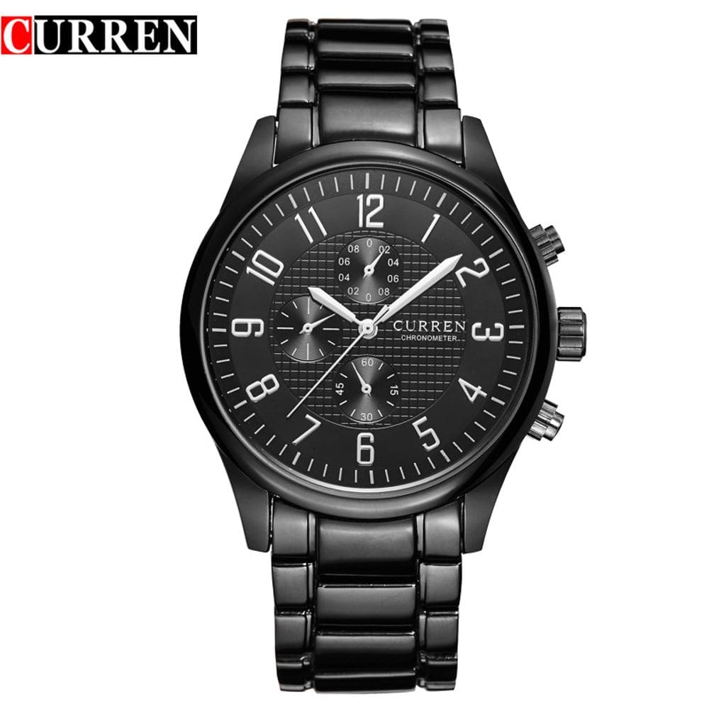 Relógio Curren M8046 Quartz para homens com pulseira de aço inoxidável