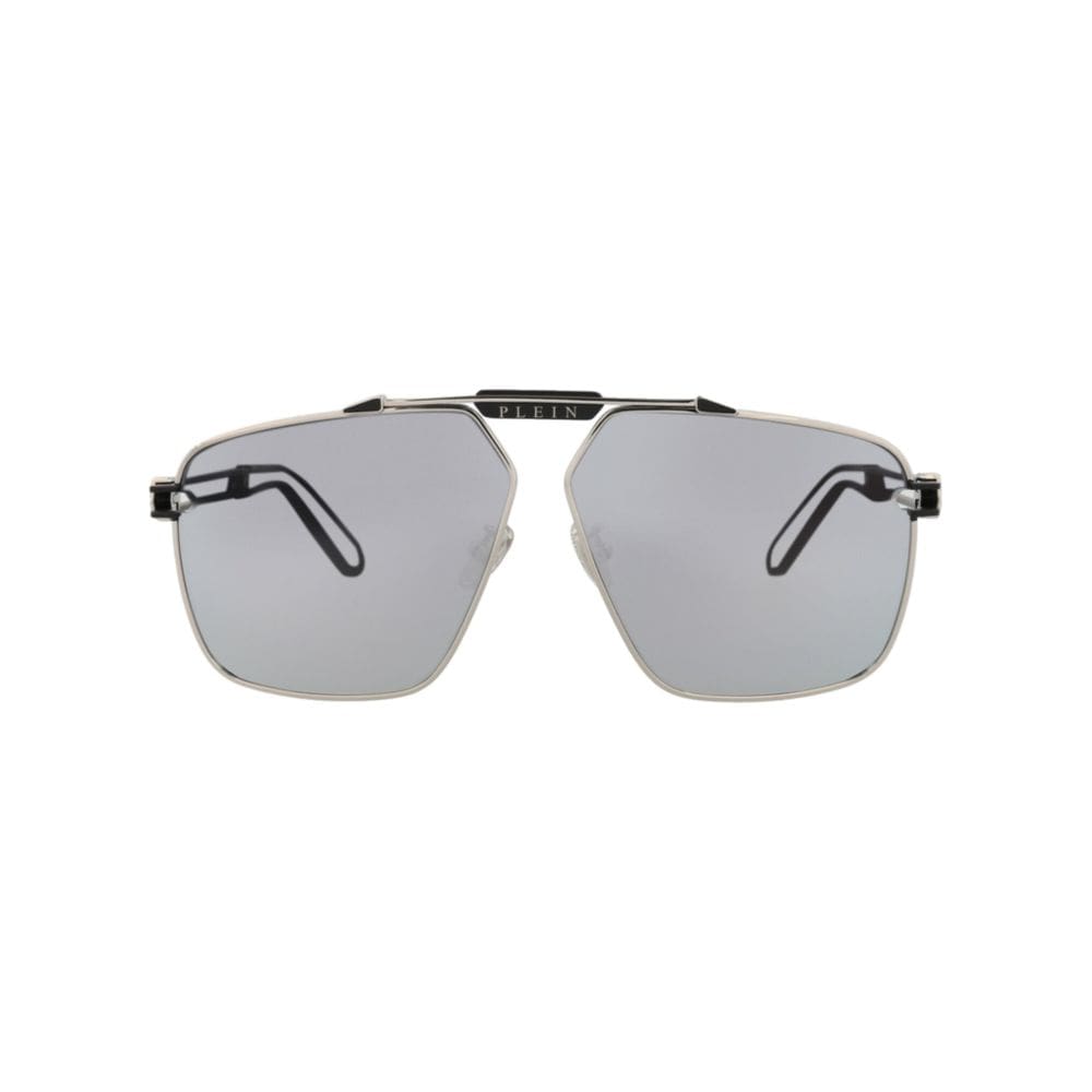 Óculos de sol Philipp Plein SPP 049 M Palladium com preto