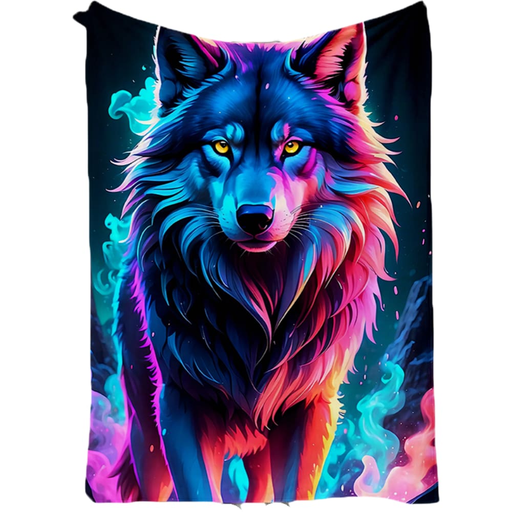 Cobertor SANMUU Premier Soft Flannel Painted Wolf Mystery