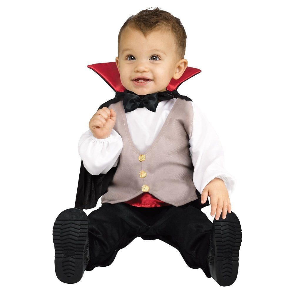 Costume Fun World Baby Drac para 12 a 24 meses com macacão e capa