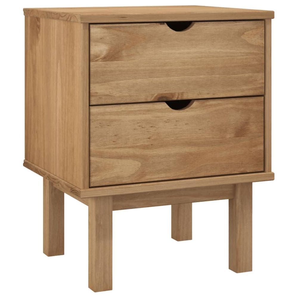 Armário de cabeceira vidaXL OTTA Brown Solid Pine Wood 46x40x57cm