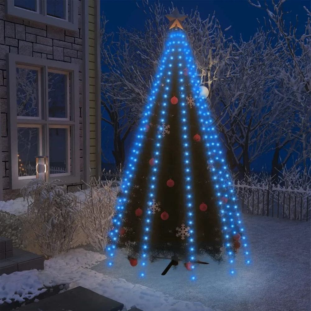 Luzes de rede para árvores de Natal vidaXL 300 LEDs azuis 3m