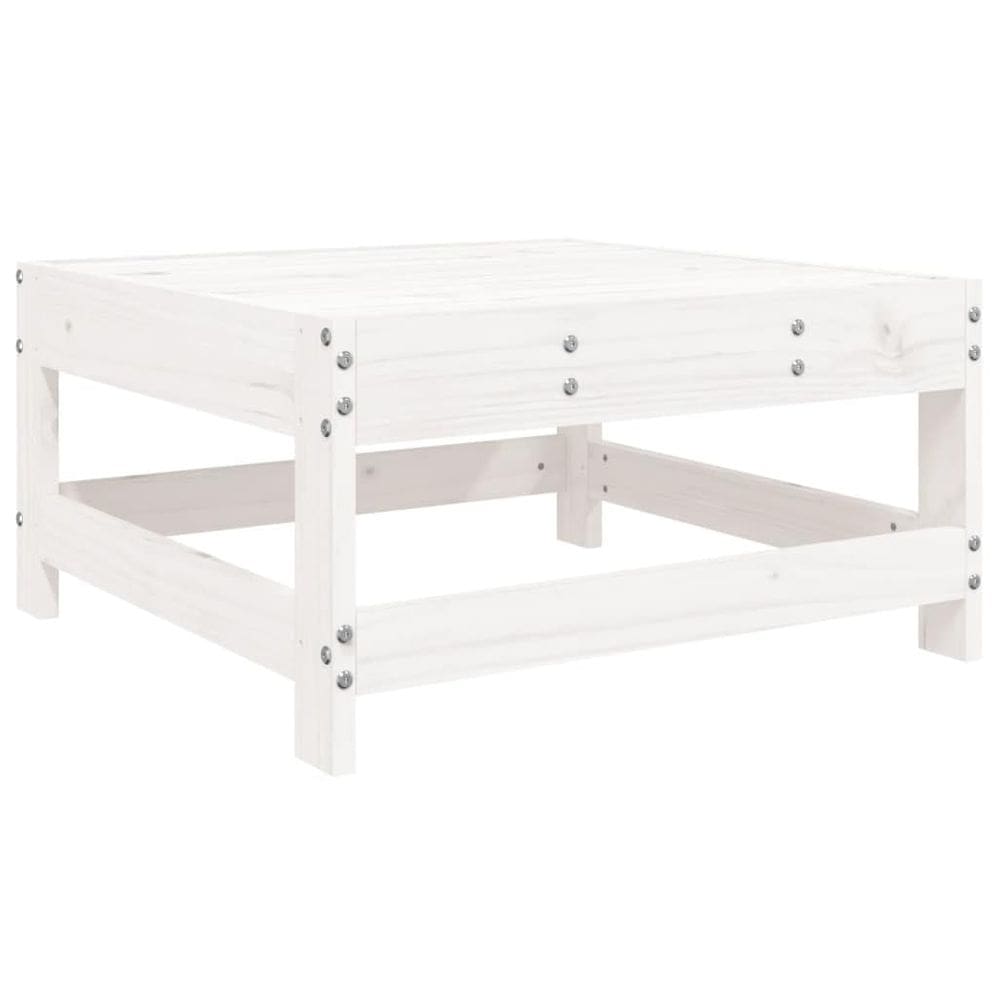 Espreguiçadeira de jardim VidaXL em madeira maciça de pinho branco 62x62x32cm