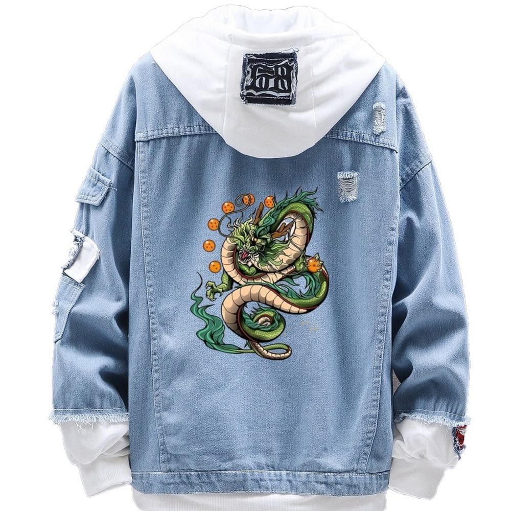 Jaqueta jeans SANMU Printing Dragon Ball Dragon God