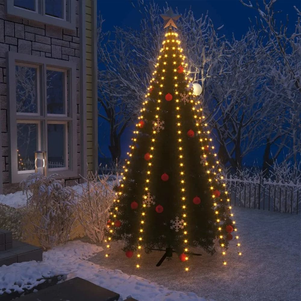 Luz de árvore de Natal vidaXL 3m com 300 luzes LED brancas quentes