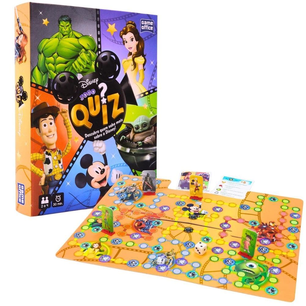 Jogo De Tabuleiro Divertido Quiz Disney 3319 Toyster