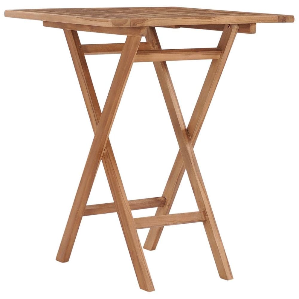 Mesa de pátio dobrável vidaXL Fine Sanded Teak, madeira dura, marrom