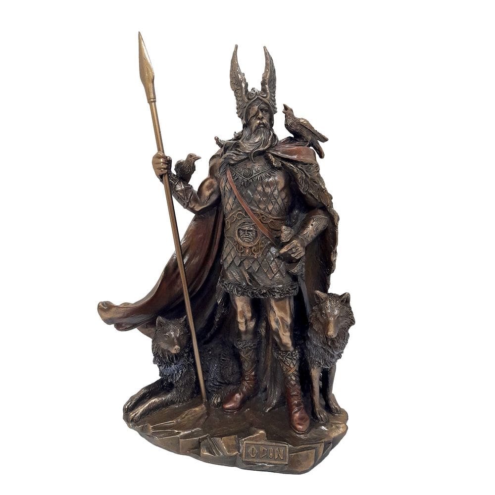 Estátua Odin Deus Nórdico Sabedoria Guerra Veronese 25cm