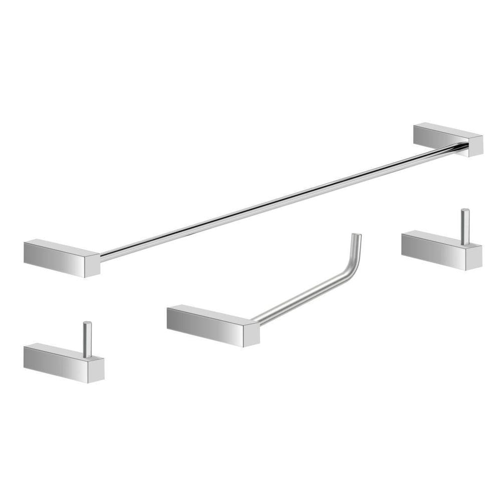 Kit Acessórios Para Banheiro 4 Peças Escovado 2050Tr