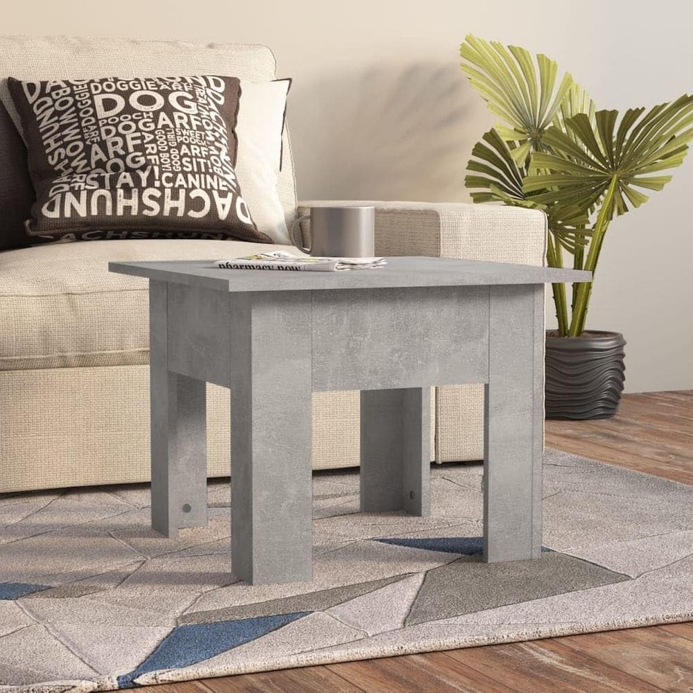 Mesa de café VidaXL Stylish Concrete Grey 55x55x42cm