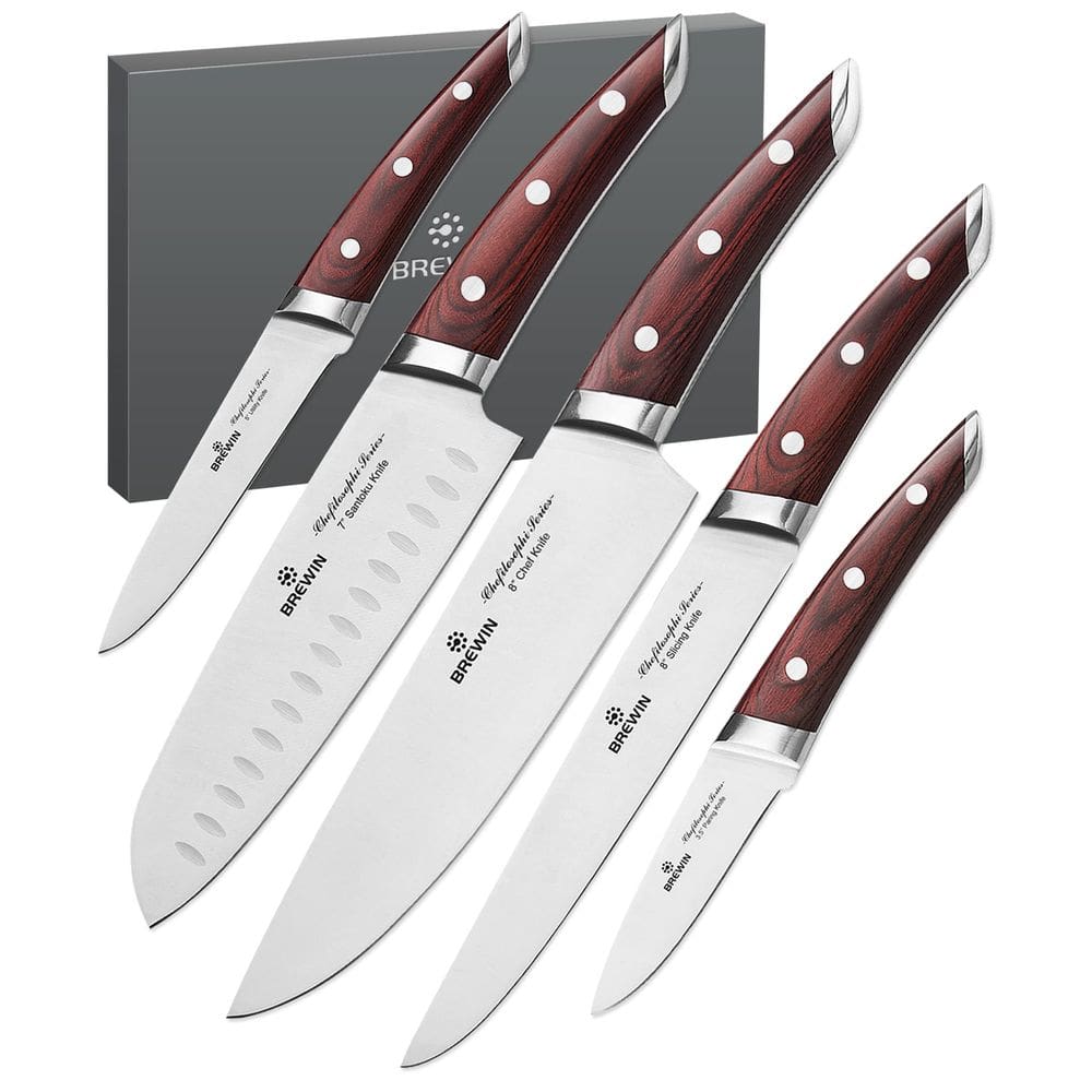 Conjunto de facas Chef Brewin CHEFILOSOPHI Japanese, 5 peças com alça