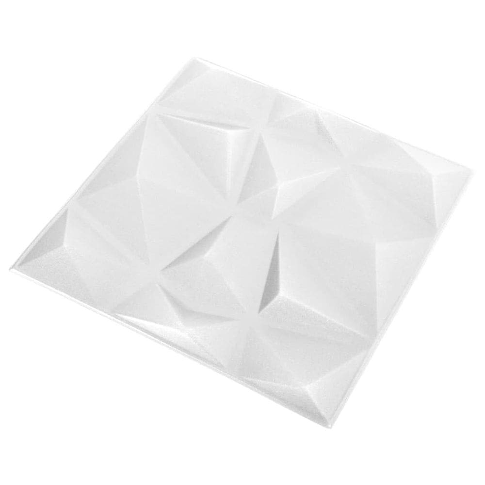 Conjunto de 24 peças de painéis de parede 3D vidaXL Diamond White EPS