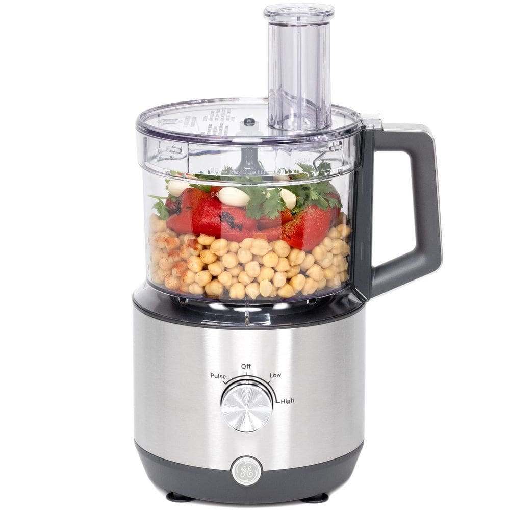 Processador de alimentos GE 12 Cup 550W de 3 velocidades com suporte de aço inoxidável
