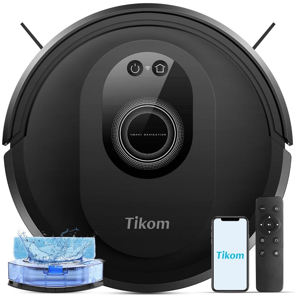 Combinação de aspirador e esfregão Robô Tikom G8000 Max 5000Pa com sucção