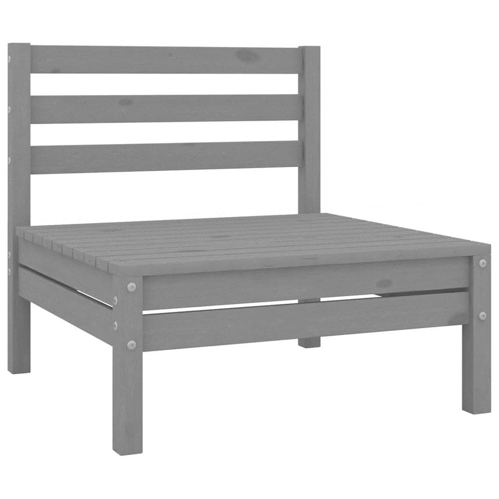 Sofá médio de pátio vidaXL Solid Pinewood Sturdy Grey